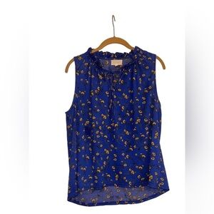 Melloday blue floral tank large ditsy sweet magnolias modest
